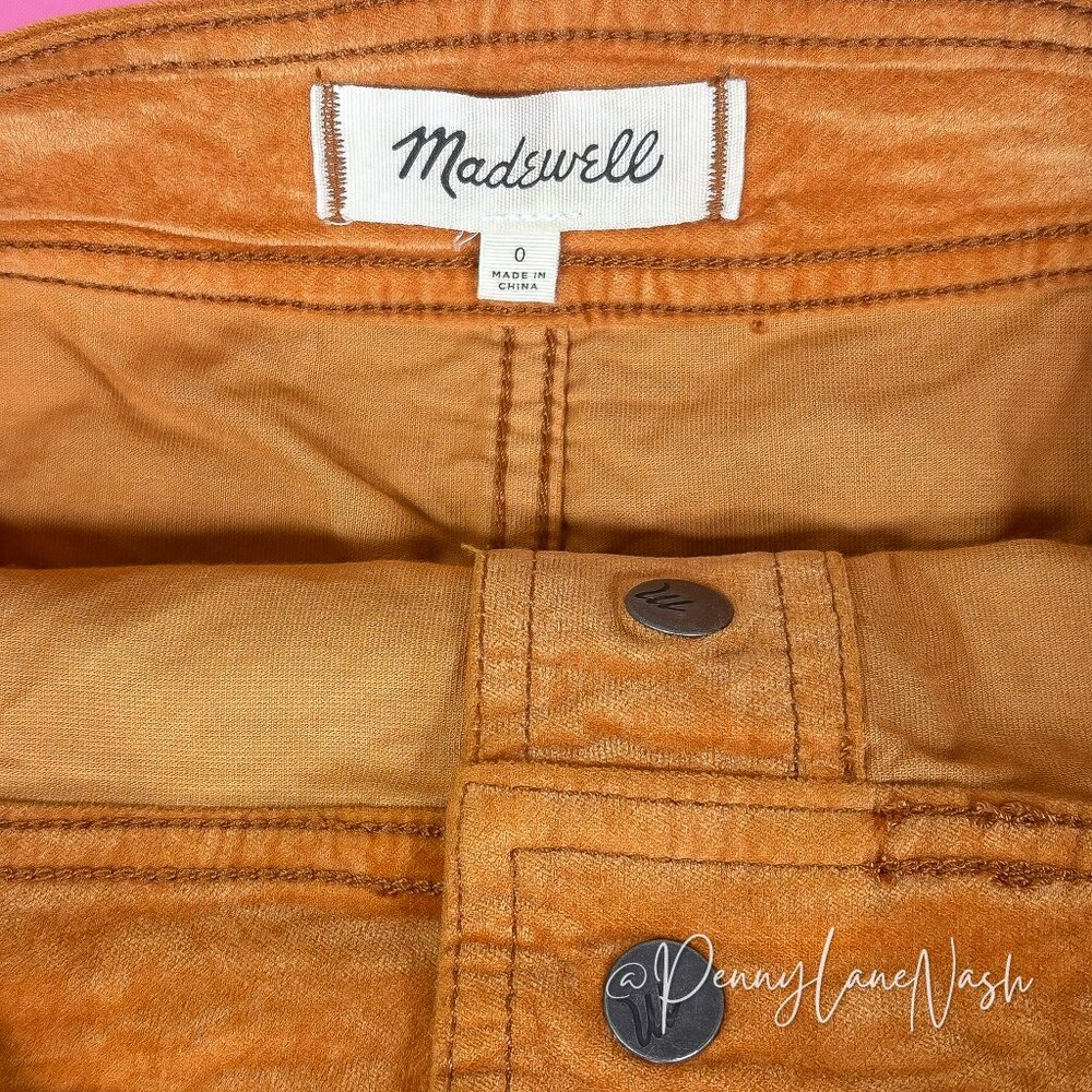 Madewell Velveteen Button Front A-Line Mini Skirt golden pecan - Picture 7 of 12
